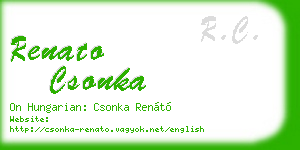 renato csonka business card