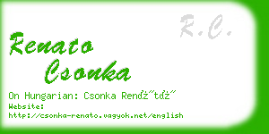 renato csonka business card